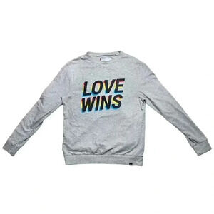 (NWOT)  C&A Love Wins Sweatshirt | Gray Unisex Small | LGBTQ+ Pride
